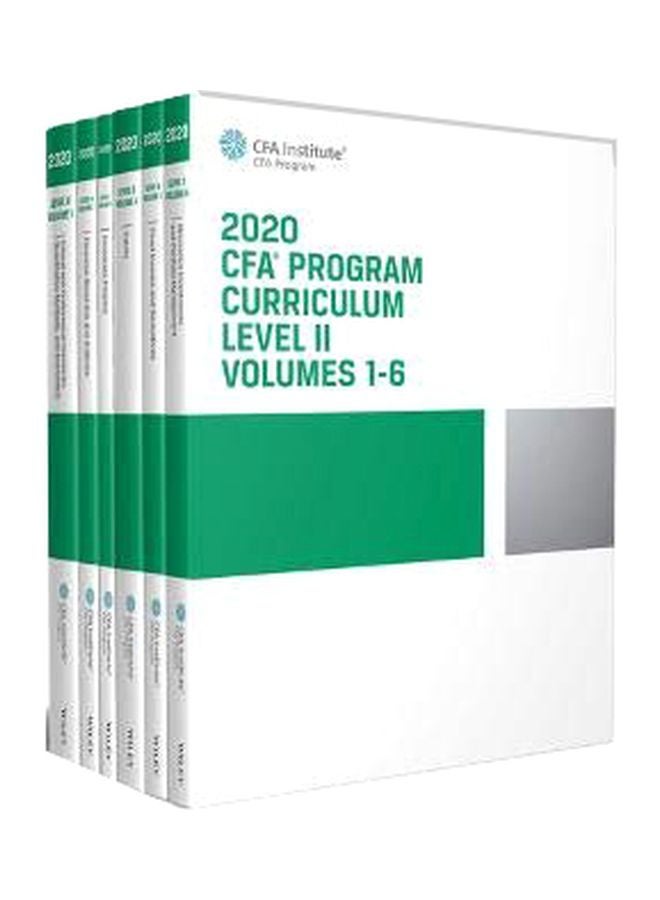 2020 CFA Program Curriculum Level II: Volumes 1-6 Box Set Paperback English by by CFA Institute (COR) - 43693