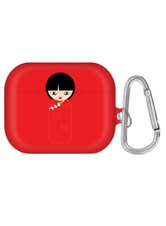 Chinese Doll Printed AirPods Pro Case With Carabiner Red/Black/Silver