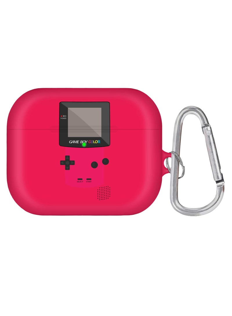 Stylizedd Protective Case Cover With Carabiner For Apple AirPods Pro Pink/Black