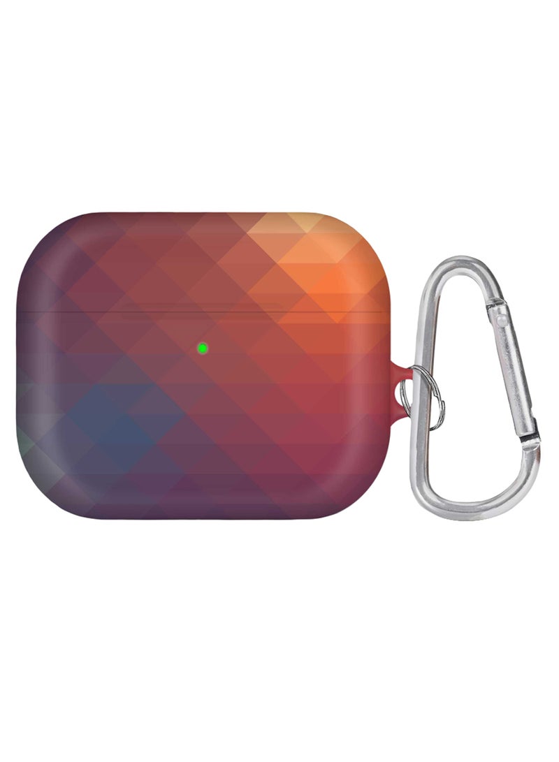 ستايلايزد غطاء حماية لسماعة آيربودز برو مزود بخطاف حلقي ومزين بطبعة منشور بنمط نحاسي متعدد الألوان