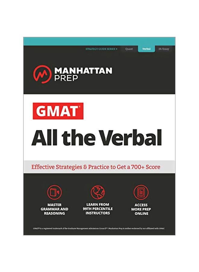 Gmat All The Verbal (Gmat Verbal Strategy Guide) Paperback English by Manhattan Prep - 43741 