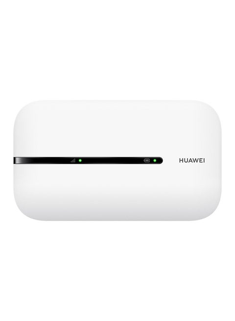 راوتر E5576-856 محمول مزود بخاصية واي فاي بحجم لطيف يدعم تقنية 4G ويسع حتى 16 مستخدماً 1500.0 mAh أبيض