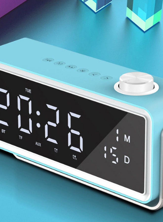 Wireless Alarm Function Portable Bluetooth Speaker Blue/White/Black - Image 2