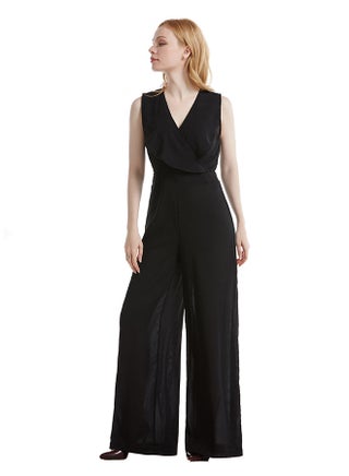 Solid Design V-Neck Jumpsuit Black - v1582722202/N34842684V_1