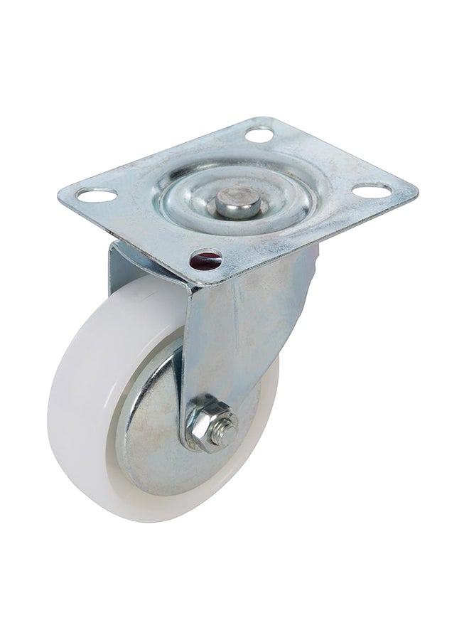 Swivel Polypropylene Castor White/Silver