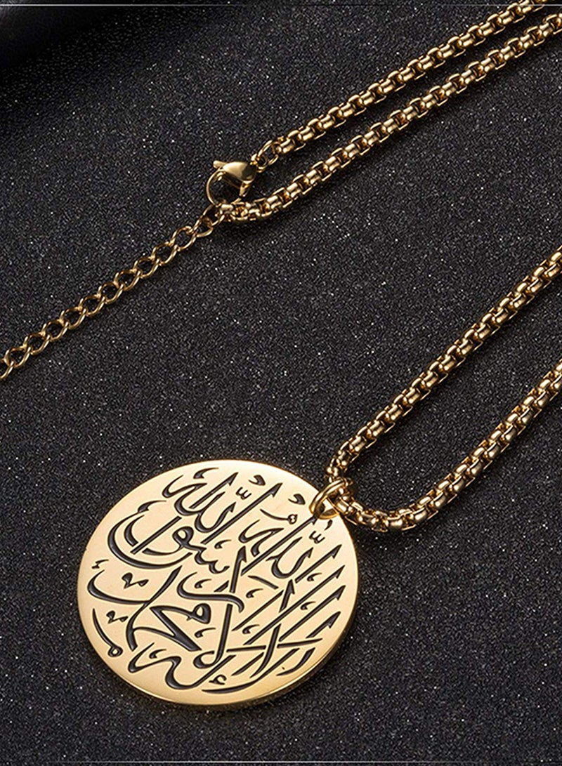 قلادة بدلاية من الإستانلس ستيل محفورة بالكلمات - Image 2