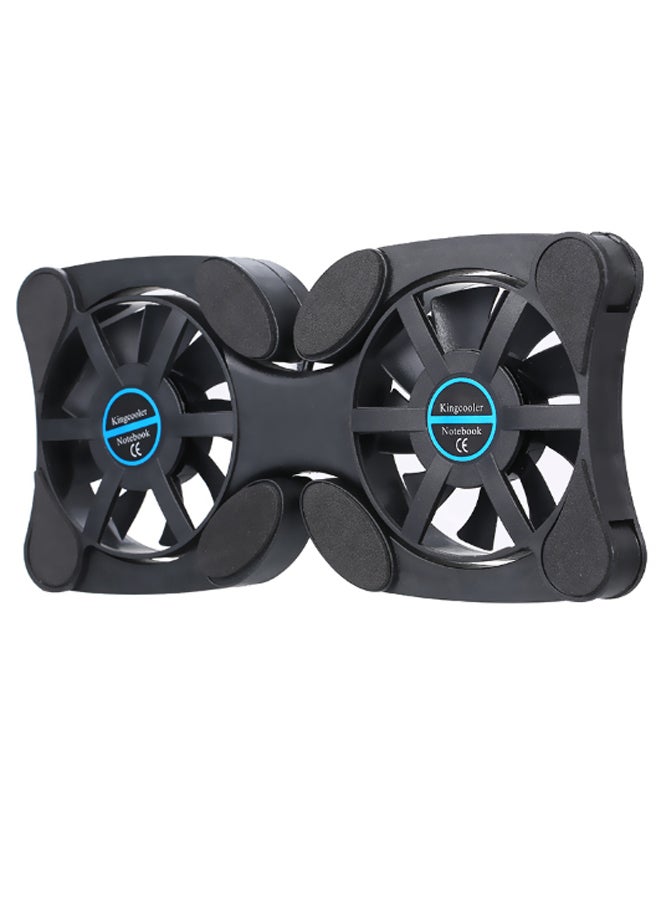 Generic Mini Portable USB Dual Cooling Fan For Laptop Black  - Image 2