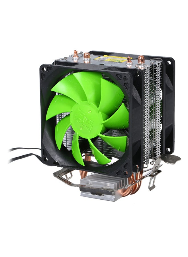 Generic Quiet Heatsink Radiator CPU Cooling Fan Green/Black  - Image 1