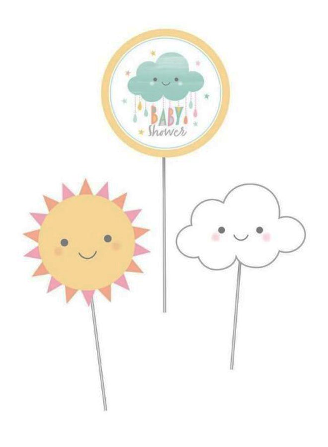 CREATIVE CONVERTING 3-Piece Baby Shower Centrepiece Stick Set  - Image 1