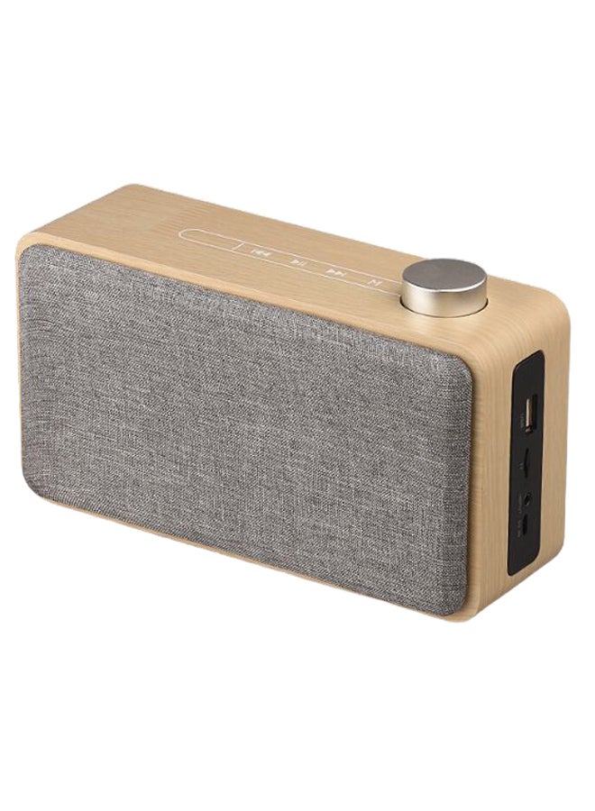 Multifunction U-Disk Tf Plug-In Subwoofer With Touch Key Beige/Grey - Image 1