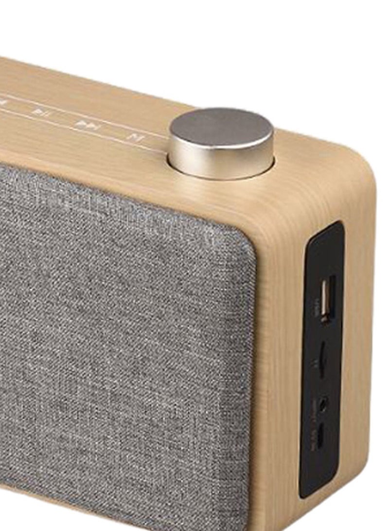 Multifunction U-Disk Tf Plug-In Subwoofer With Touch Key Beige/Grey - Image 2
