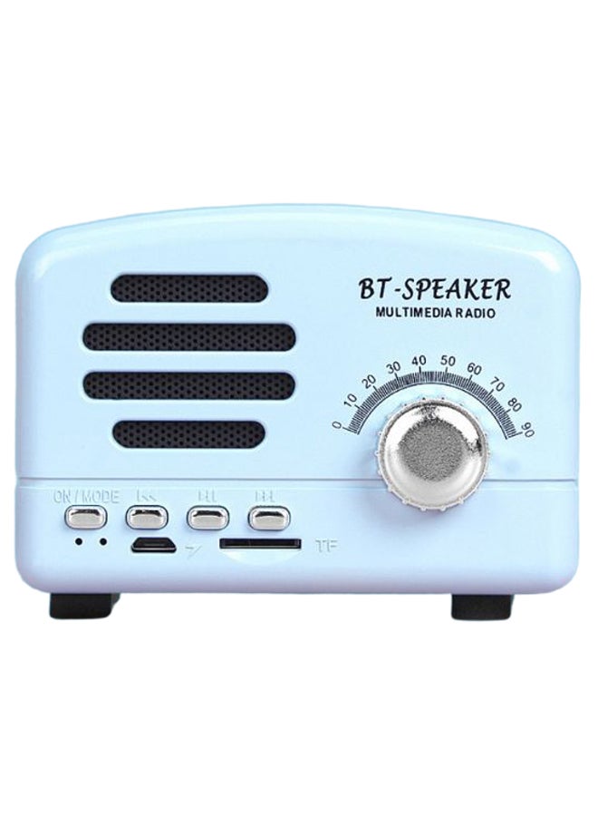 Portable Wireless Bluetooth Multimedia Speaker With Radio Sky Blue/Silver - Image 1