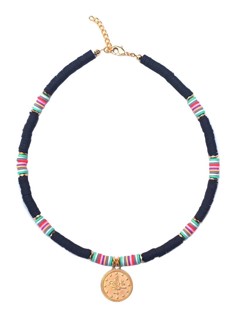 ألوان قلادة بدلاية مطلية بالذهب