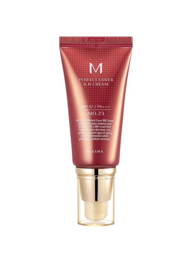 Missha - M Perfect Cover BB Cream SPF42 PA+++ 23 Natural Beige - Image 1