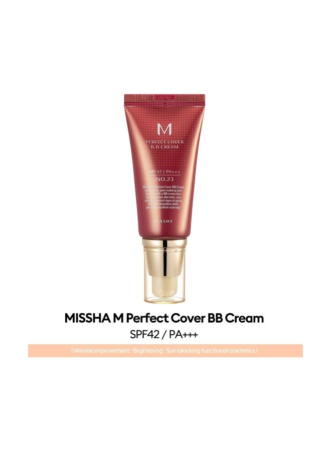 Missha - M Perfect Cover BB Cream SPF42 PA+++ 23 Natural Beige - Image 1