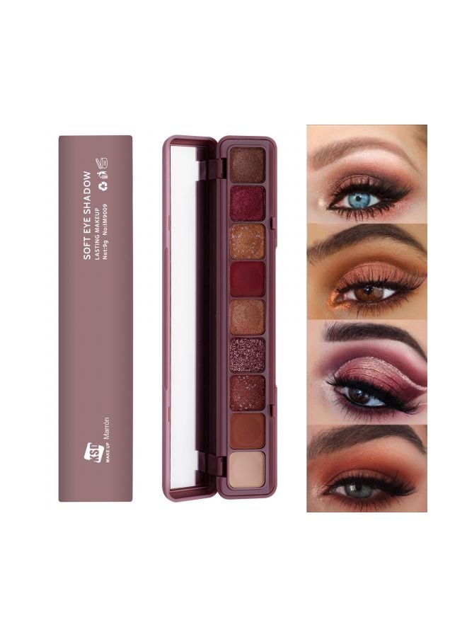 KSD 9-Colour Soft Eyeshadow Palette Marron - Image 2