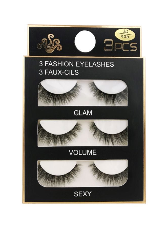 3-Pairs 3D Mink False Eyelashes Black - v1582788035/N35106426A_1