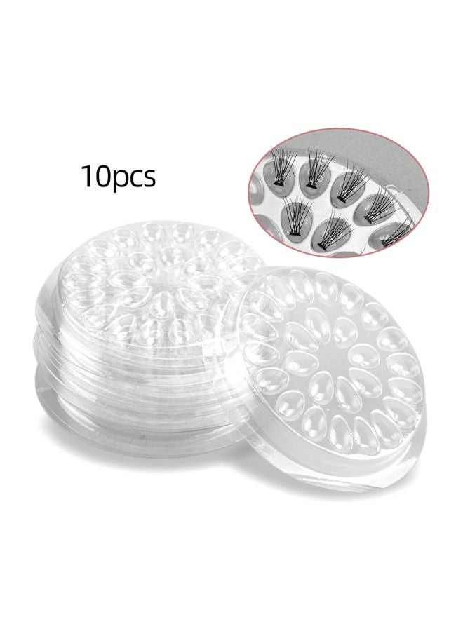 10-Piece Eyelash Extension Holder Set Clear - Image 5