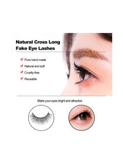 SHIDISHANGPIN Pair Of 3 Mink Glam Volume And False Eyelashes Black  - Image 4