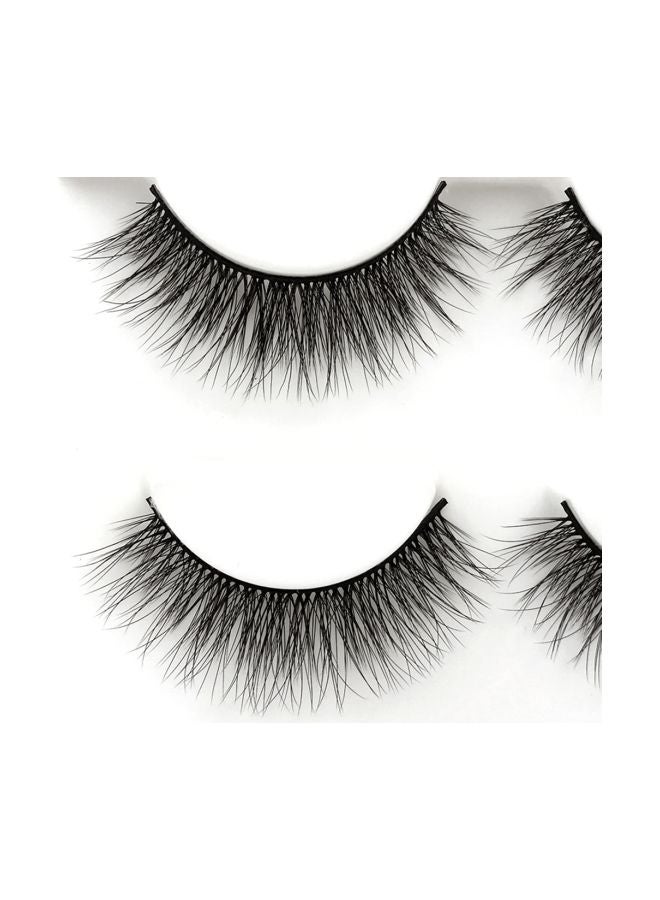 SHIDISHANGPIN - Pair Of 3 Mink Glam Volume And False Eyelashes Black - Image 1