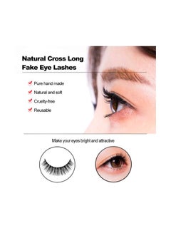 SHIDISHANGPIN Pair Of 3 Mink Glam Volume And False Eyelashes Black  - Image 3