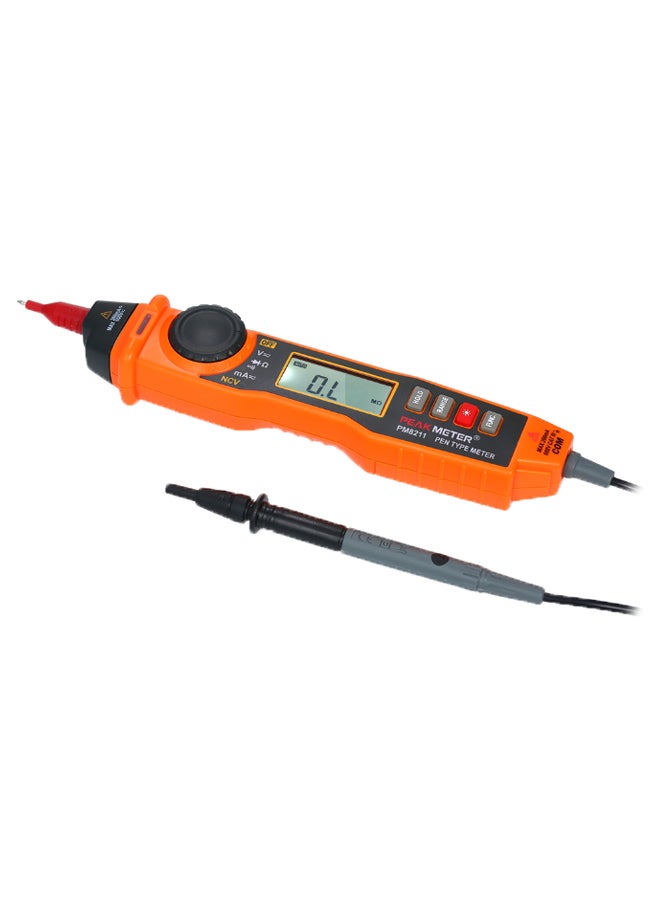 Multimeter Backlight Auto Ranging Resistance Tester Black/Orange
