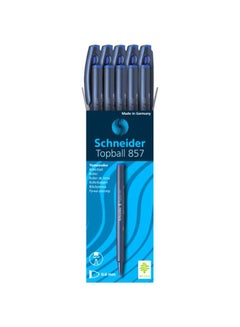 Schneider 10-Piece Topball 857 Rollerball Pen Blue 