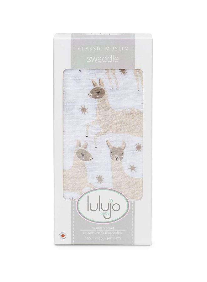 lulujo Lama Printed Swaddle - Image 2