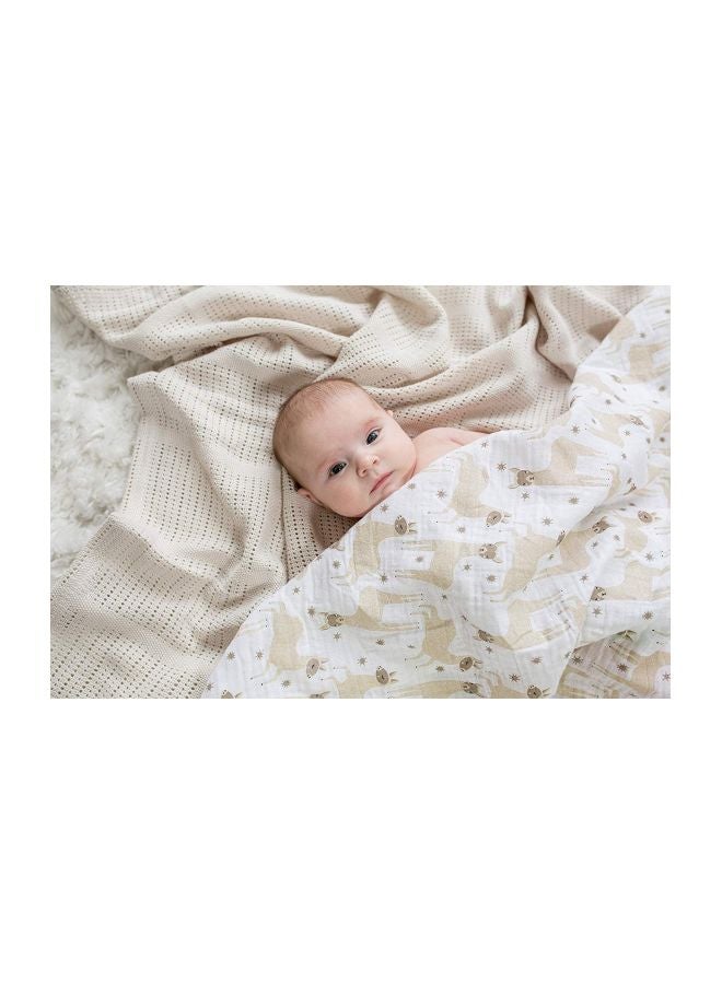 lulujo Lama Printed Swaddle - Image 4