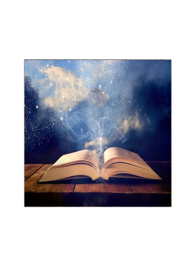 Book MDF Wall Art Multicolour 30x30cm