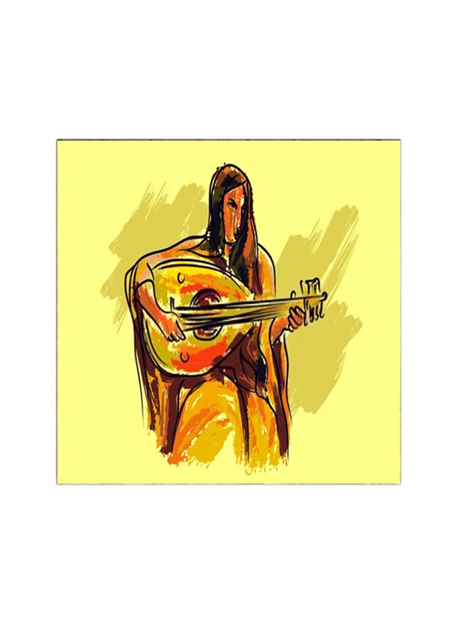 Al Oud Player MDF Wall Art Multicolour 30x30cm