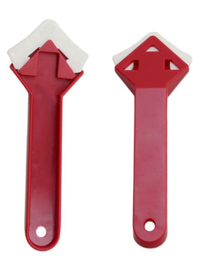 2-Piece Caulk Removal Shovel Angle Scraper Set Red - Image 2