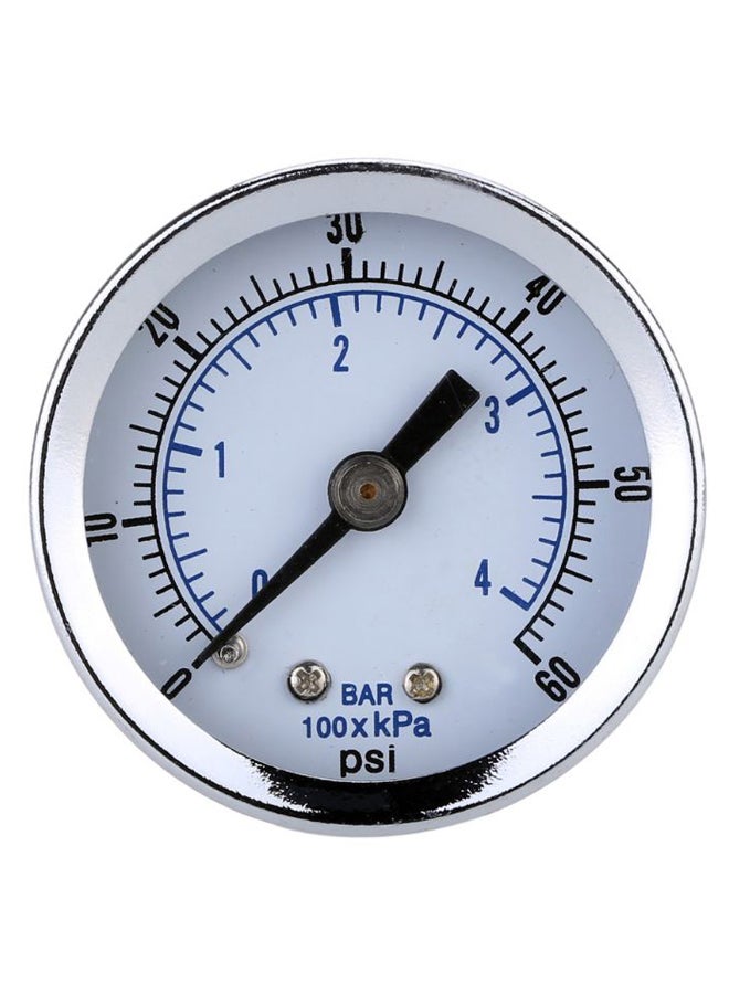 Generic Air Compressor Hydraulic Pressure Gauge Silver/Black/White  - Image 1