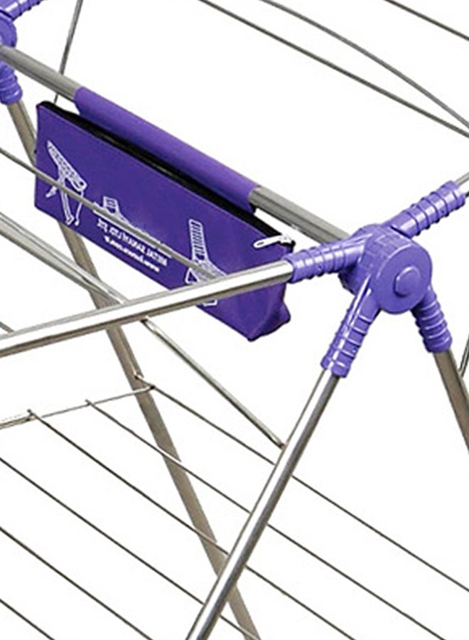 Royalford Foldable Cloth Dryer Stand Blue/Silver/Purple 55 x 180cm - Image 3