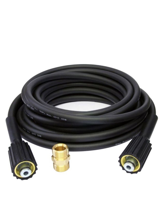 Female To Male Pressure Washer Hose With Connector Black/Gold 10meter
