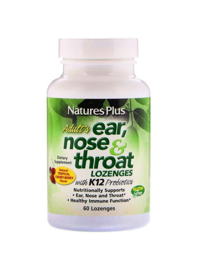 ناتشرز بلاس أقراص للأذن والأنف والحنجرة للبالغين - 60 قرص - Image 1