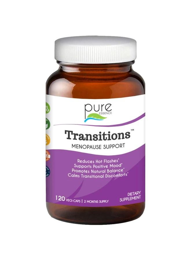 Pure Essence Transitions Menopause Support Dietary Supplement - 120 Capsules - Image 1