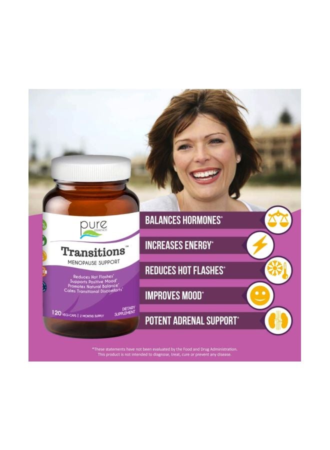 Pure Essence Transitions Menopause Support Dietary Supplement - 120 Capsules - Image 2