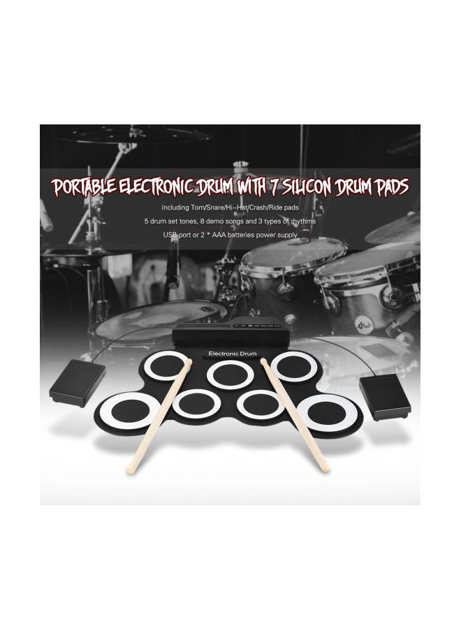 Generic 7-Piece Portable Digital Electronic Roll Up Drum Set  - Image 4