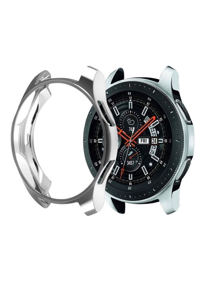 Protective Case Cover For Samsung Galaxy Watch 46mm Clear/Silver - Image 1