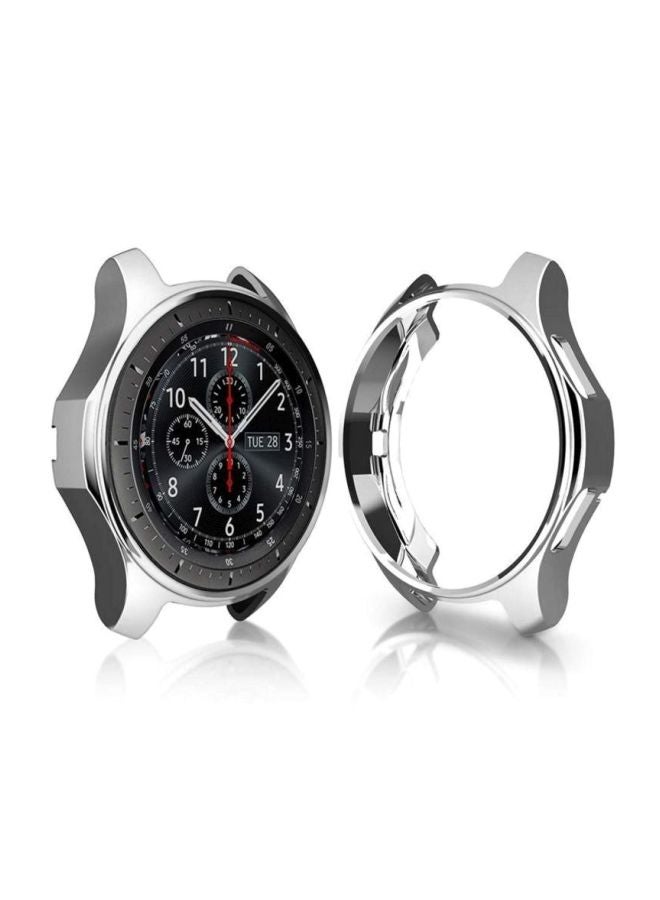 Protective Case Cover For Samsung Galaxy Watch 46mm Clear/Silver - Image 5