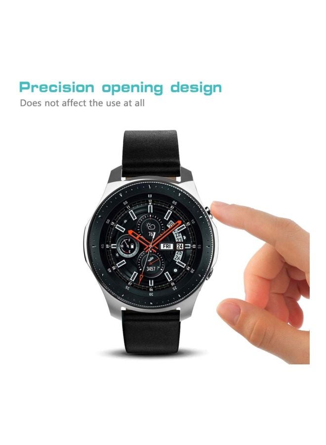 Protective Case Cover For Samsung Galaxy Watch 46mm Clear/Silver - Image 2