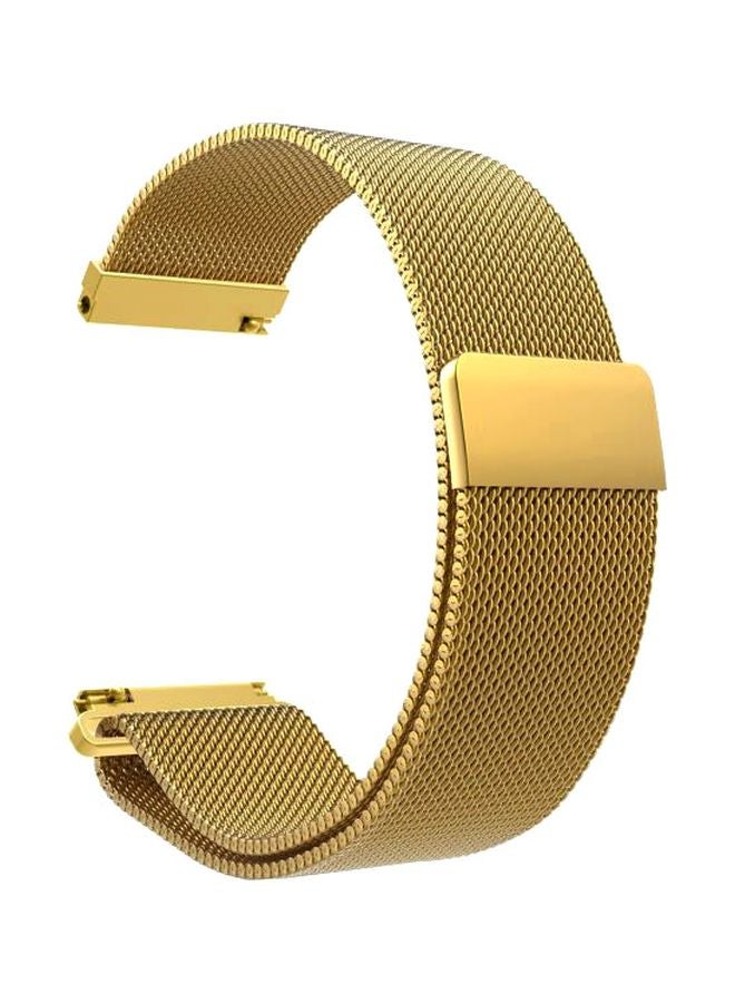 سوار بديل لساعة سامسونج جير S3 ذهبي