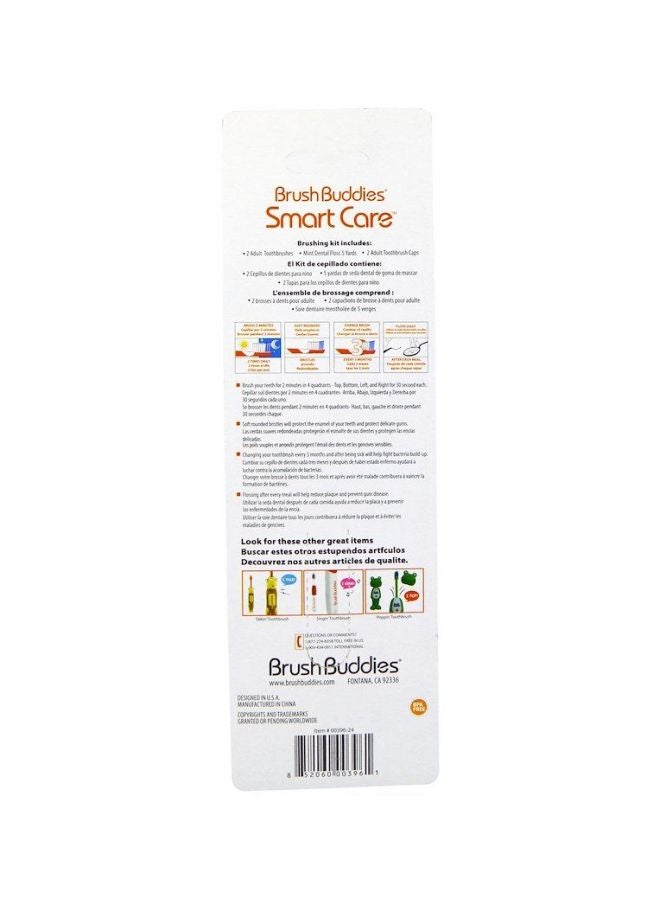 Brush Buddies - 5-Piece Smart Care Brushing Kit White/Blue/Red - Image 1