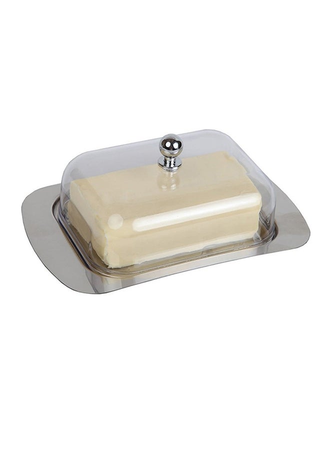 طبق زبدة بغطاء أكريليك فضي 18Ø³Ù†ØªÙŠÙ…ØªØ± - Image 4