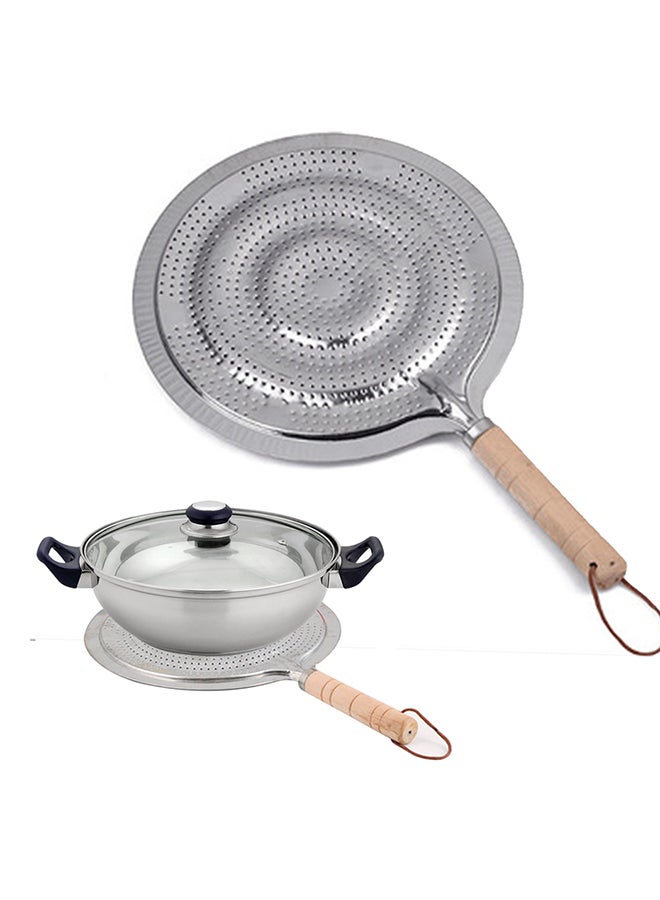 Aluminium Simmer Ring Heat Diffuser Silver/Beige 32x21cm  - Image 4