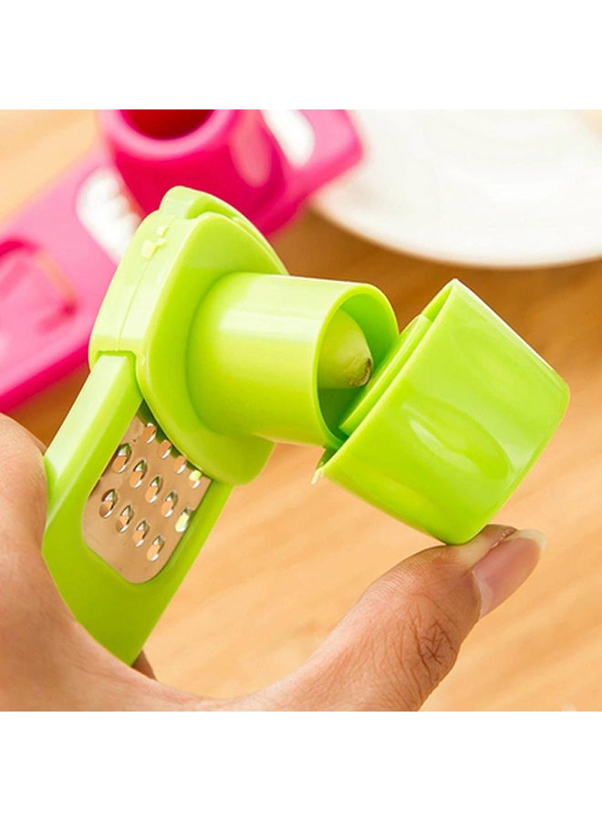 Generic - Multifunctional Ginger Garlic Grater Green 17centimeter - Image 1