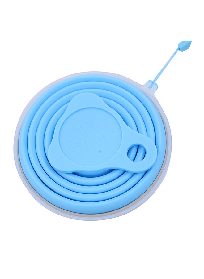 Silicone Collapsible Travel Cup Blue 10x3x10cm  - Image 3