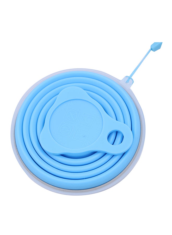 Silicone Collapsible Travel Cup Blue 10x6x10cm  - Image 2