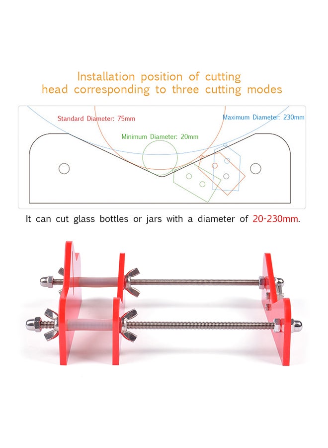 Generic Acrylic Glass Bottle Cutter Red  - Image 3